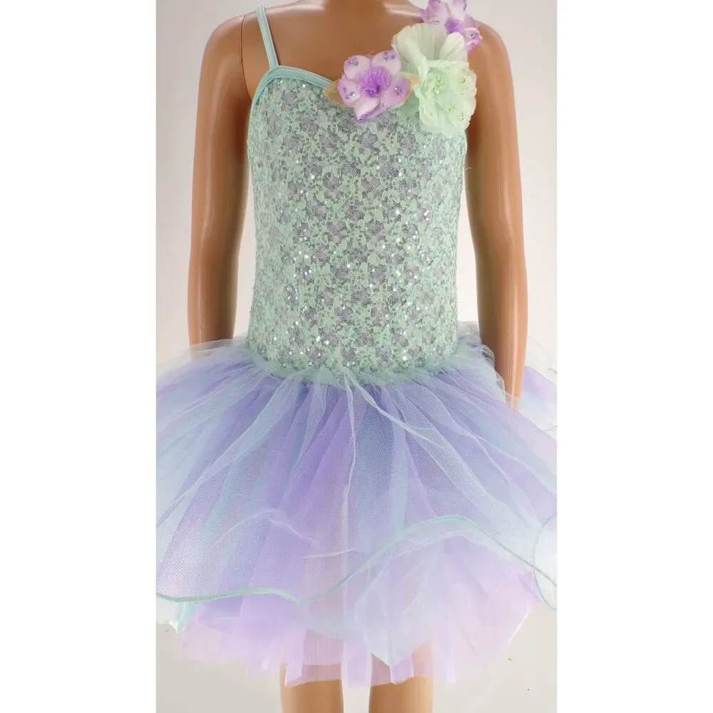Pre-Owned Dance Costume Curtain Call E1604 Small Child Lavender Ballet